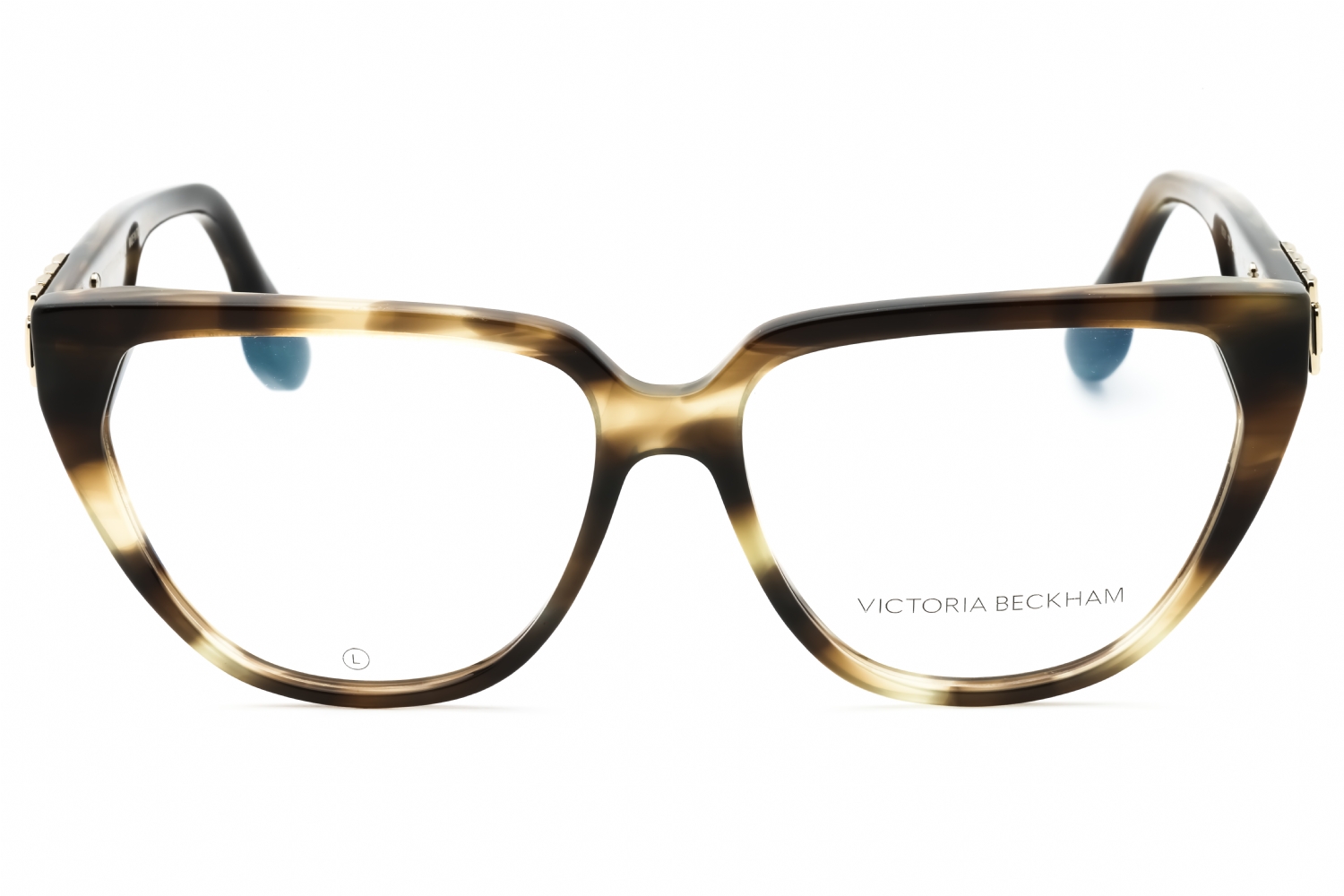 Victoria Beckham VB2661 - Striped Khaki Havana, Acetate, Rectangle frame
