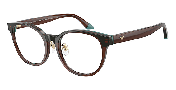 Emporio Armani EA3274F - Shiny Transparent Brown, Plastic, D Frame frame