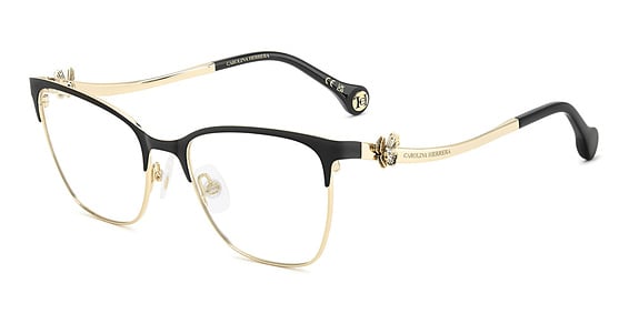 Carolina Herrera HER 0398 - Gold Black, Metal, Cat Eye frame