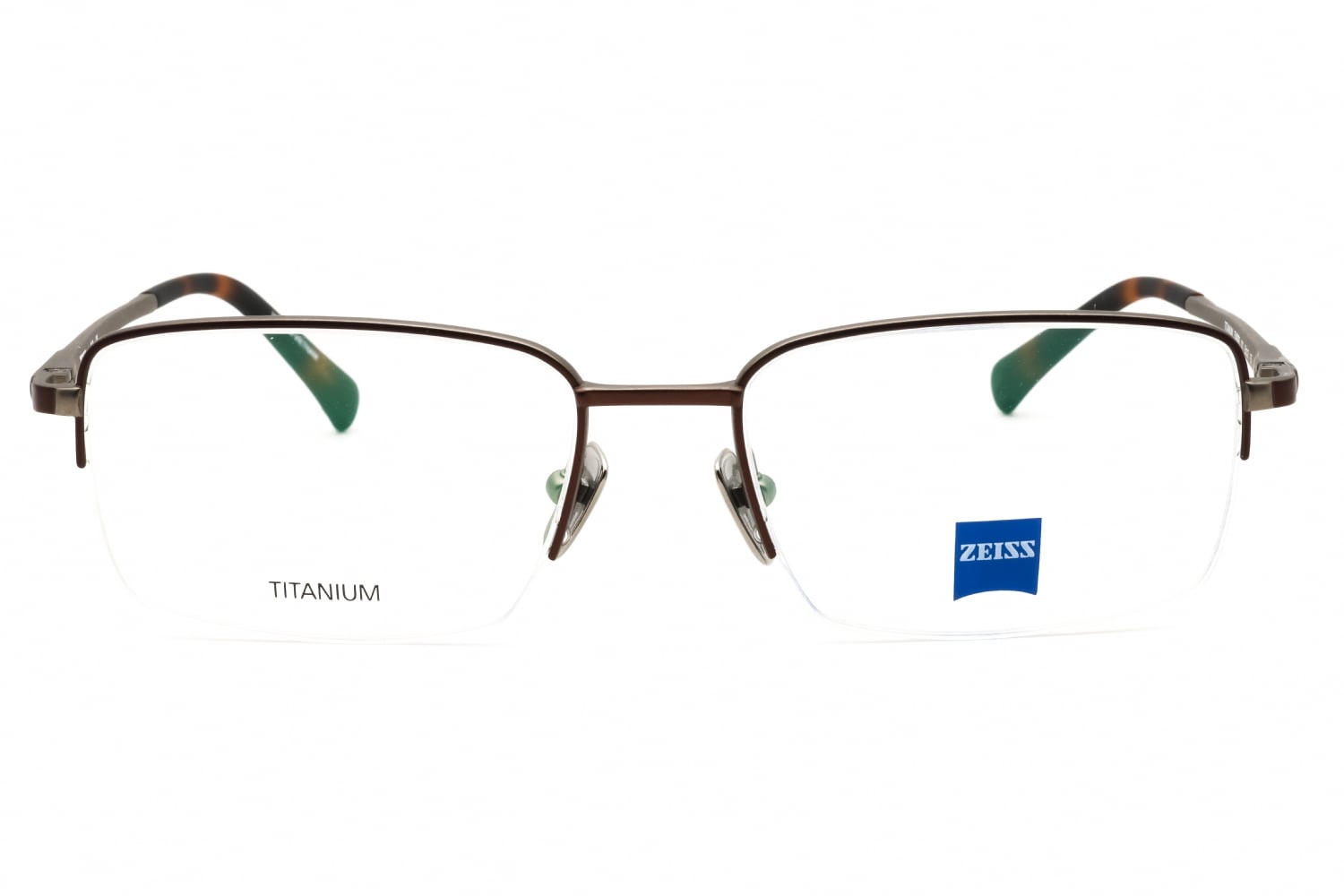 Zeiss ZS40009 - Brown, Titanium, Rectangle frame
