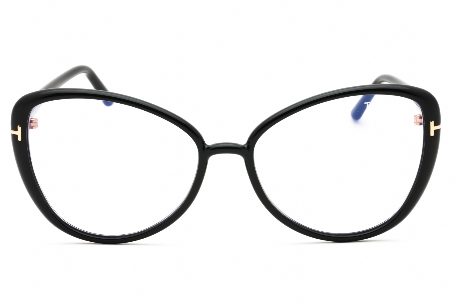 Tom Ford FT5907-B - Shiny Black/clear, Acetate, Cat Eye frame