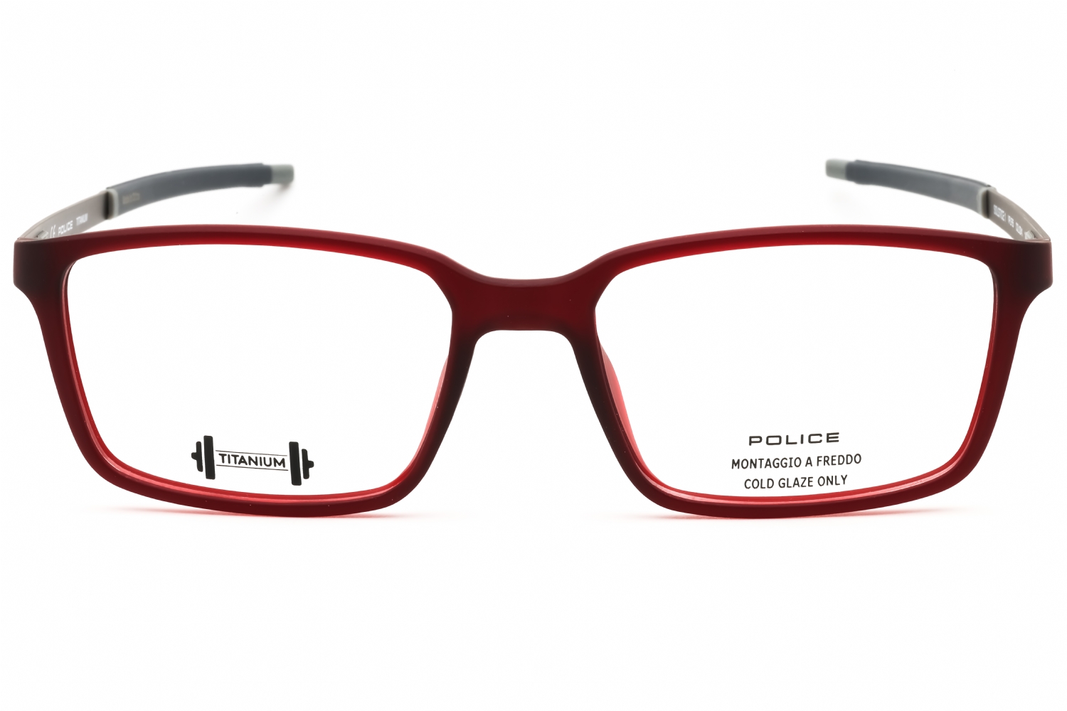 Police VPLF85M - Semi-matt RED, Acetate, Rectangle frame