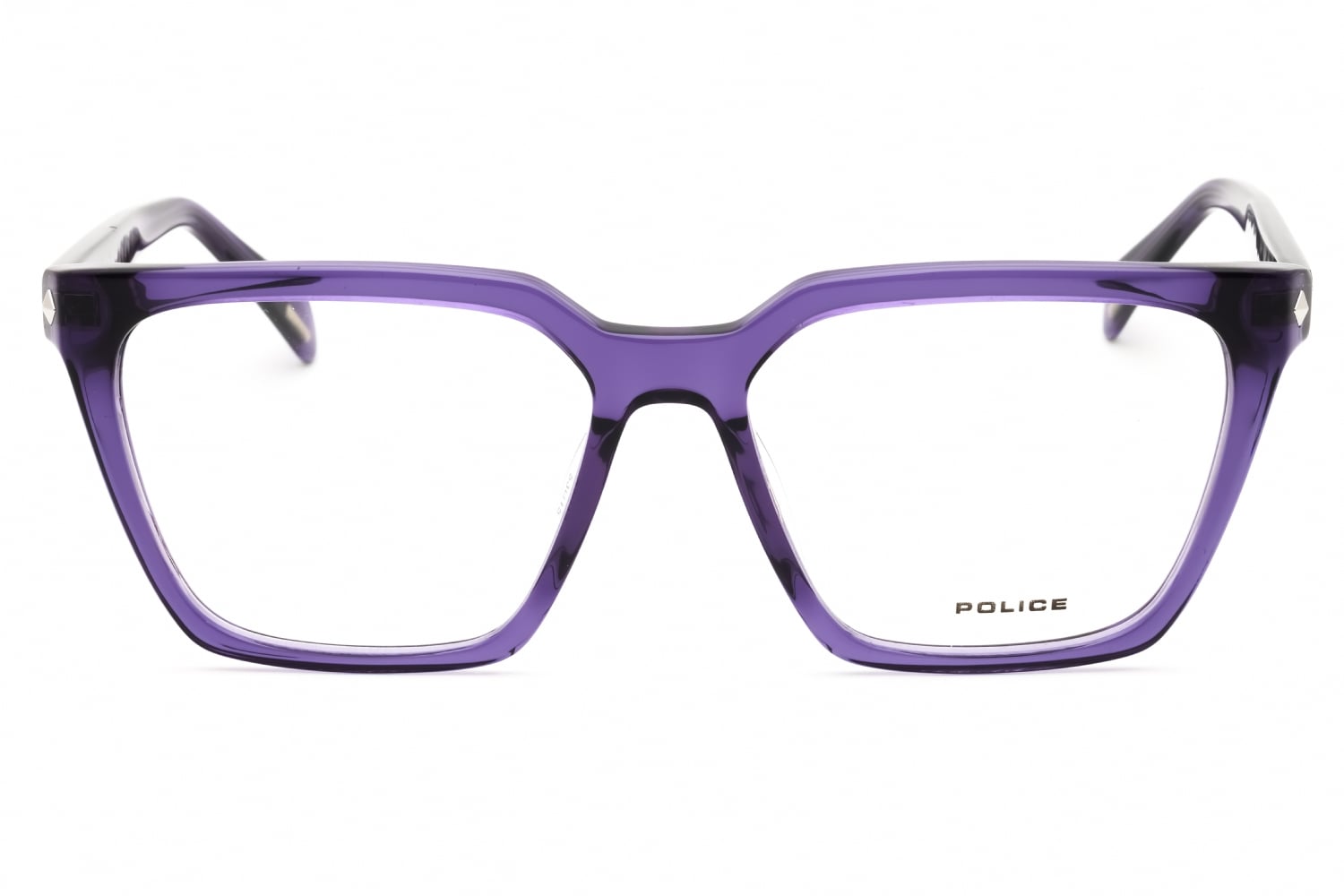 Police VPLG29 - Shiny Transparent Dark Purple, Acetate, Rectangle frame