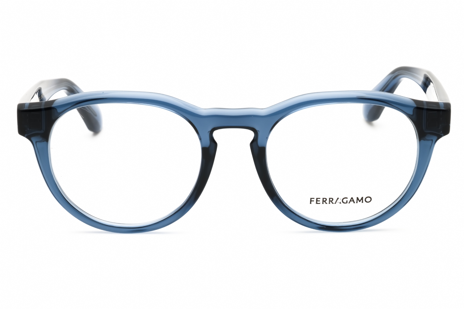 Salvatore Ferragamo SF2987E - Transparent Azure, Acetate, Round frame