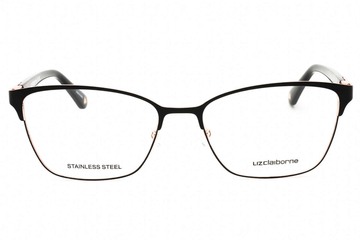 Liz Claiborne L 670 - Matte Black, Metal, Rectangle frame