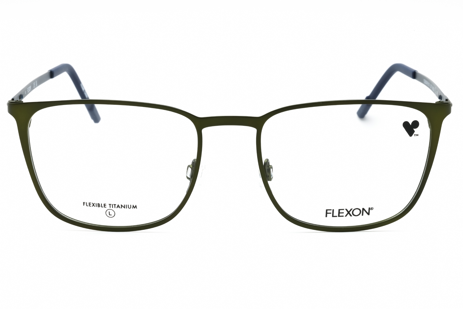 Flexon FLEXON E1143 - Matte Kelp/ Blue, Metal, Rectangle frame