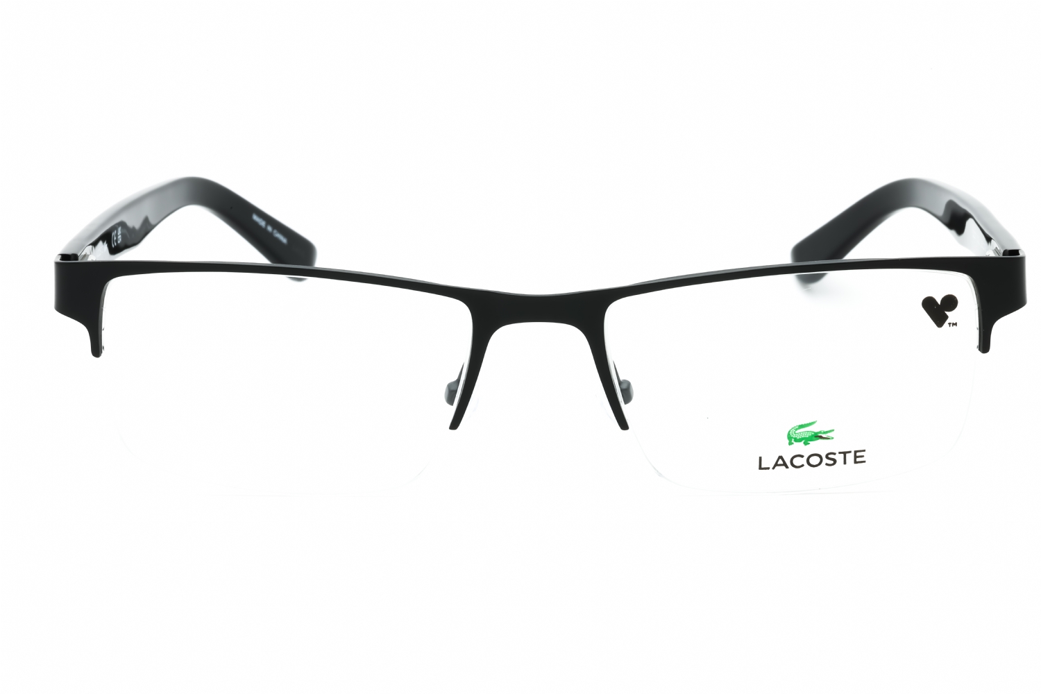 Lacoste L2237 - Matte Black, Metal, Rectangle frame