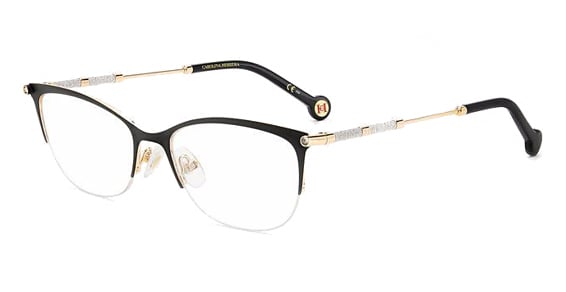 Carolina Herrera HER 0153 - Gold Black, Stainless Steel, Rectangle frame