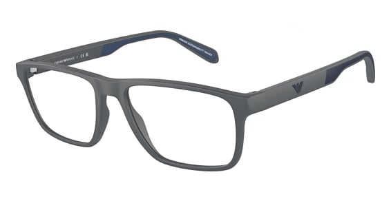Emporio Armani EA3233 - Matte Dark Grey, Acetate, Rectangle frame