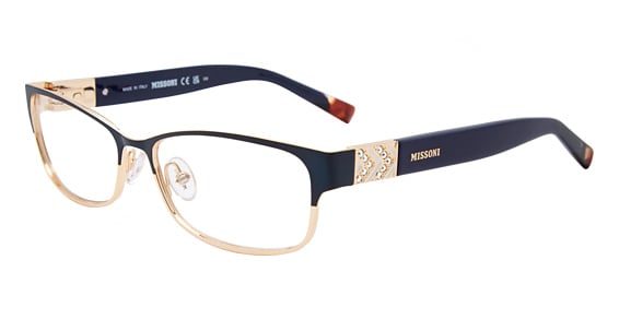 Missoni MIS 0161 - Matte Blue Gold, Stainless Steel, Rectangle frame