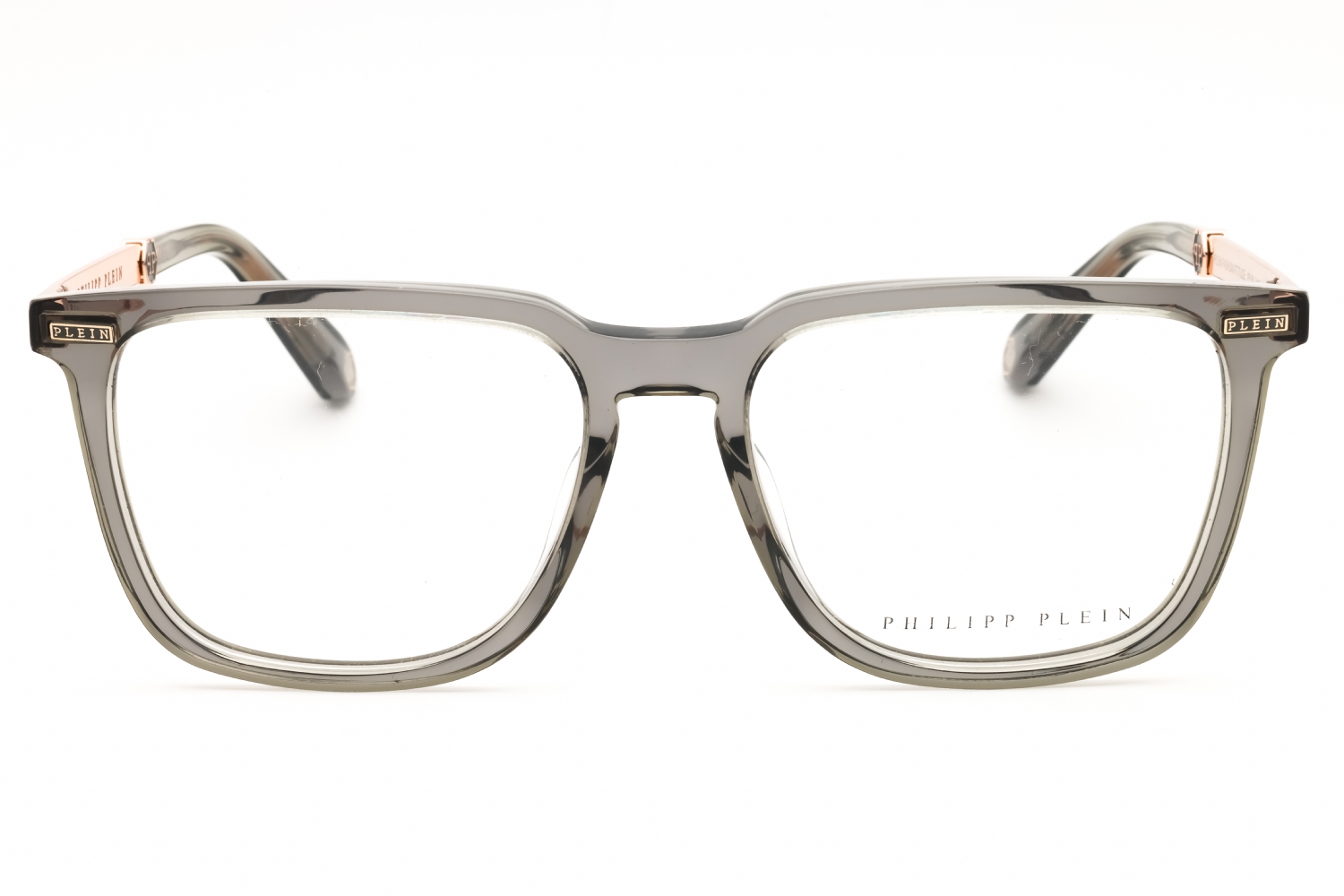 Philipp Plein VPP058M - Shiny Transparent Grey, Acetate, Rectangle frame