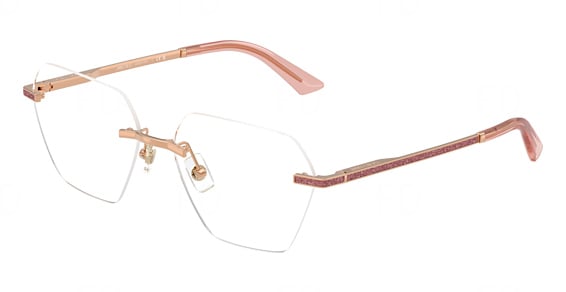 Jimmy Choo JC2016J - Rose Gold, Metal, Mixed Shapes frame