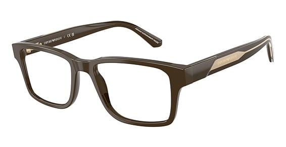 Emporio Armani EA3271 - Shiny Brown, Plastic, Rectangle frame
