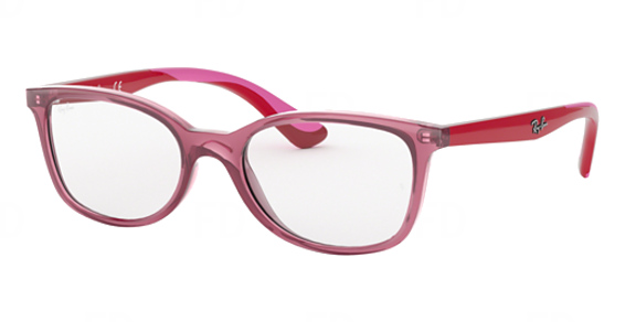 Ray-Ban RY1586 - Transparent RED, Acetate, Oval frame