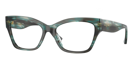 Vogue VO5523 - Green Havana, Plastic, Cat Eye frame