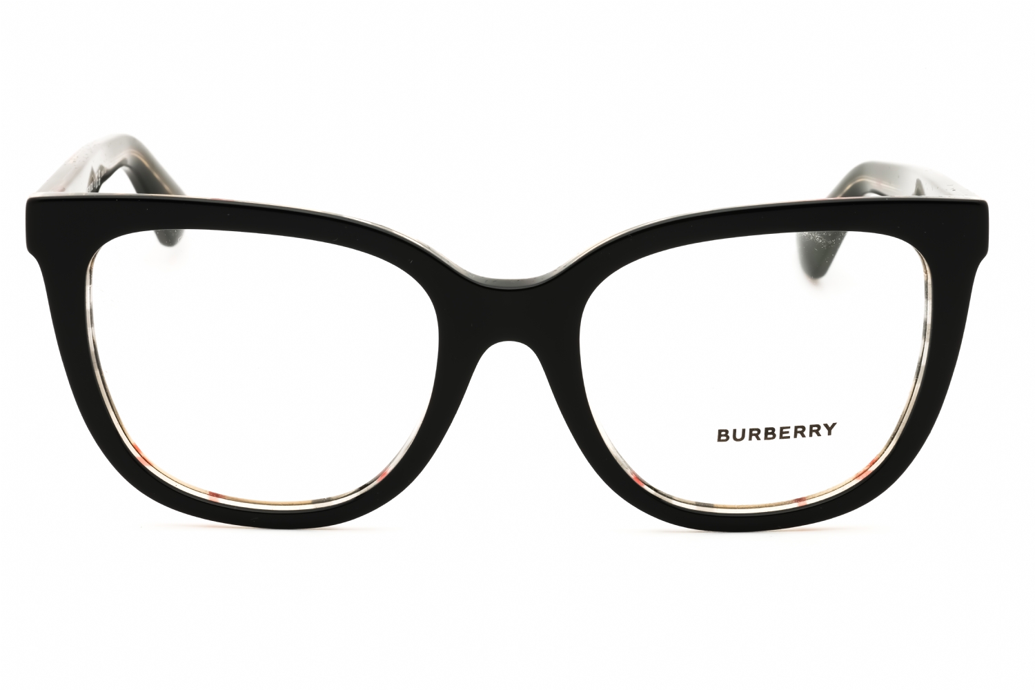 Burberry 0BE2415 - TOP Black ON Vintage Check, Acetate, Rectangle frame