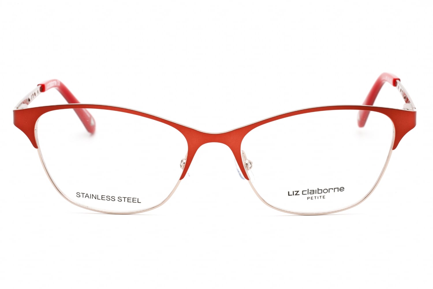Liz Claiborne L 465 - Matte RED Gold, Mixed Materials, Cat Eye frame