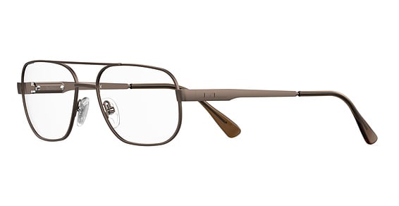 Elasta E 3121 - Brown, Stainless Steel, Aviator frame