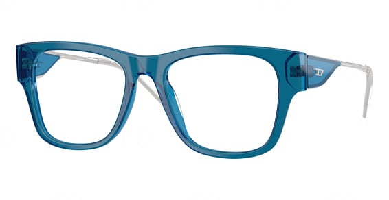 Diesel DL4019U - Bilayer Blue Transparent, Plastic, Rectangle frame