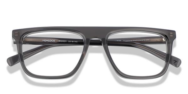 KITS Hemlock - Grey, Acetate, Flat-Top frame