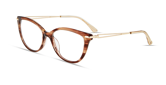 Stuart Weitzman WZN 1040 - Brown Horn, Acetate, Cat Eye frame