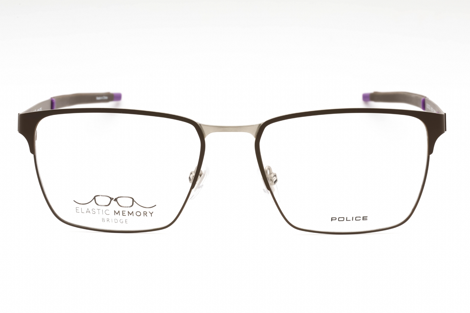 Police VPLG79 - Brown Silver, Metal, Rectangle frame