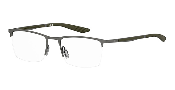 Under Armour UA 5115/G/US - Matte Dark Ruthenium Green, Stainless Steel, Rectangle frame