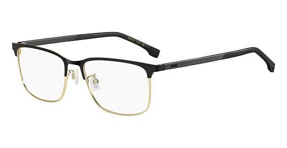 Hugo Boss Boss 1802/F/US - Matte Black Gold, Stainless Steel, Rectangle frame