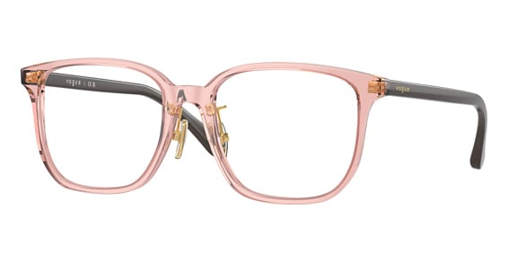 Vogue VO5550D - Transparent Pink, Plastic, Rectangle frame