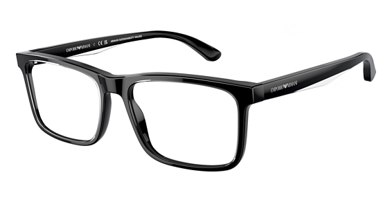 Emporio Armani EA3227 - Shiny Black, Plastic, Rectangle frame