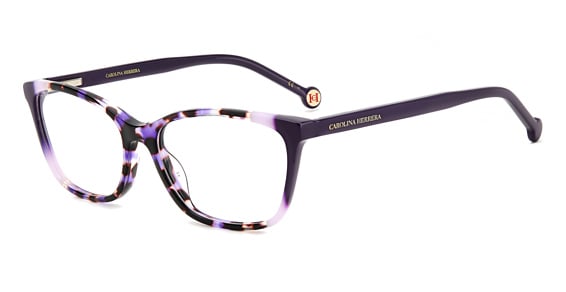 Carolina Herrera HER 0124 - Havana Violet, Acetate, Rectangle frame