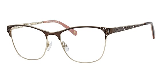 Liz Claiborne L 691 - Brown Gold, Stainless Steel, Cat Eye frame