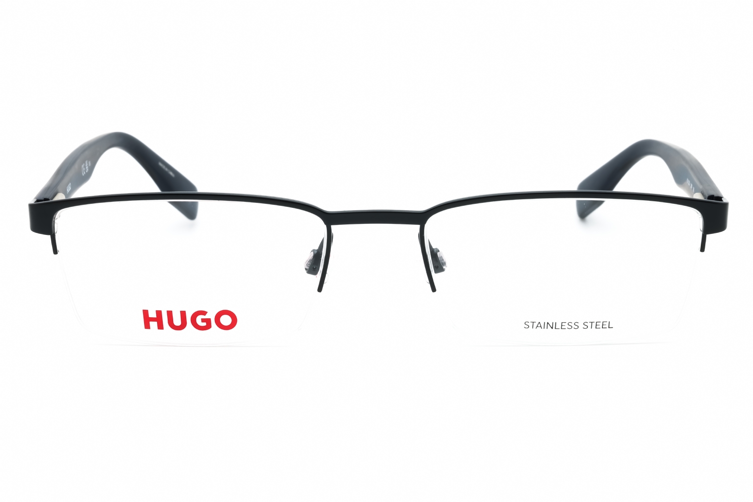 HUGO HG 0324 - MT Blue Wood, Metal, Rectangle frame