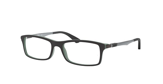 Ray-Ban RX7017 - Black On Green, Acetate, Rectangle frame