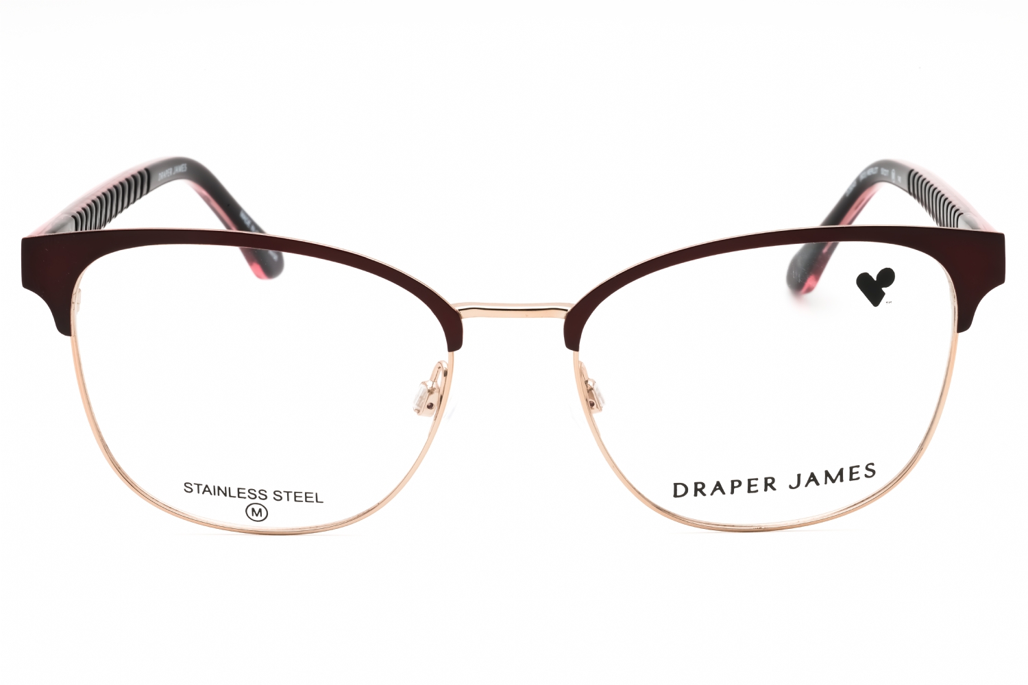 Draper James DJ5045 - Merlot, Metal, Rectangle frame