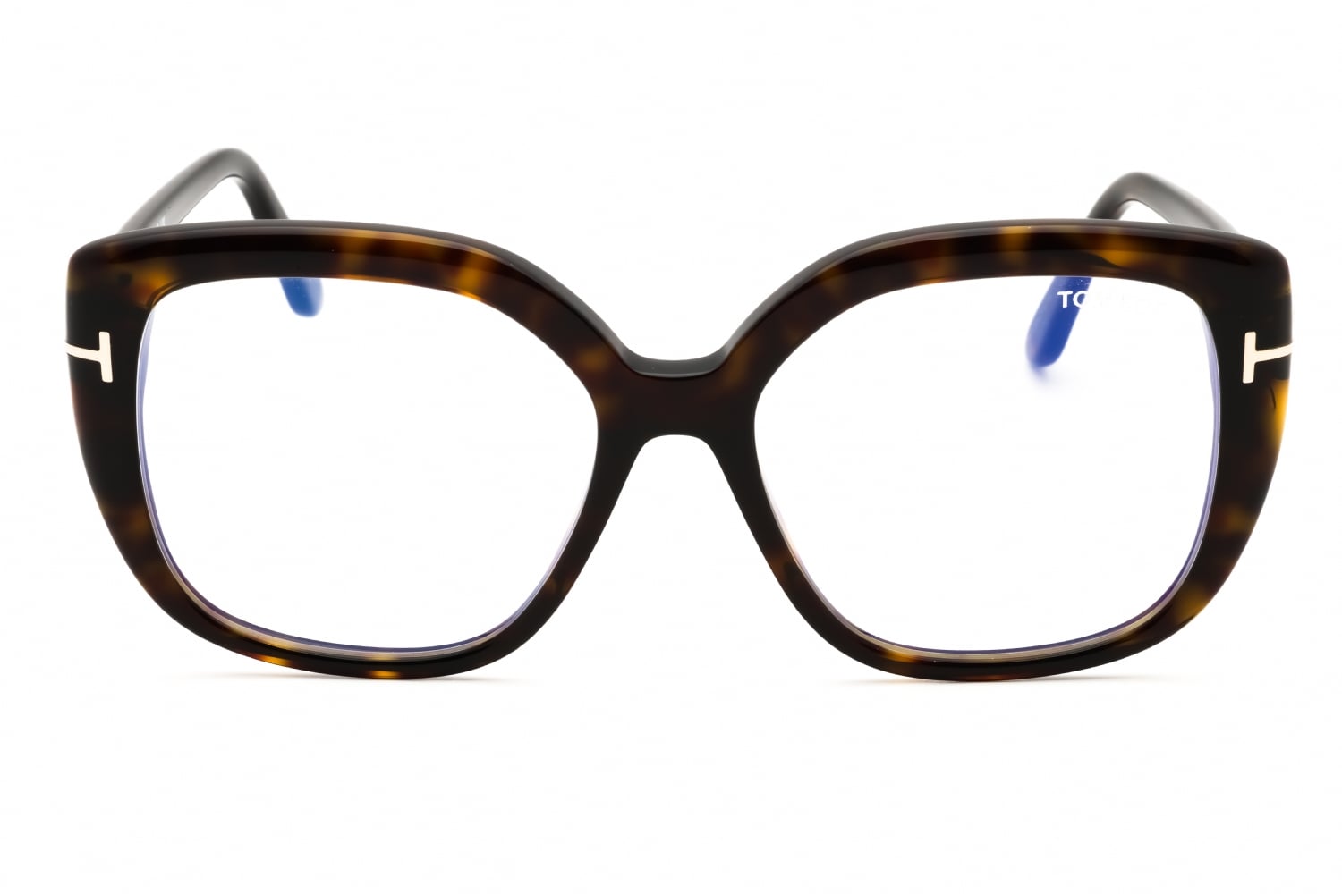Tom Ford FT6043-B - Dark Havana/clear, Acetate, Mixed Shapes frame