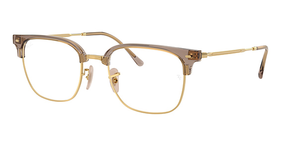 Ray-Ban RX7216F NEW CLUBMASTER - Beige ON Gold, Acetate, Oval frame
