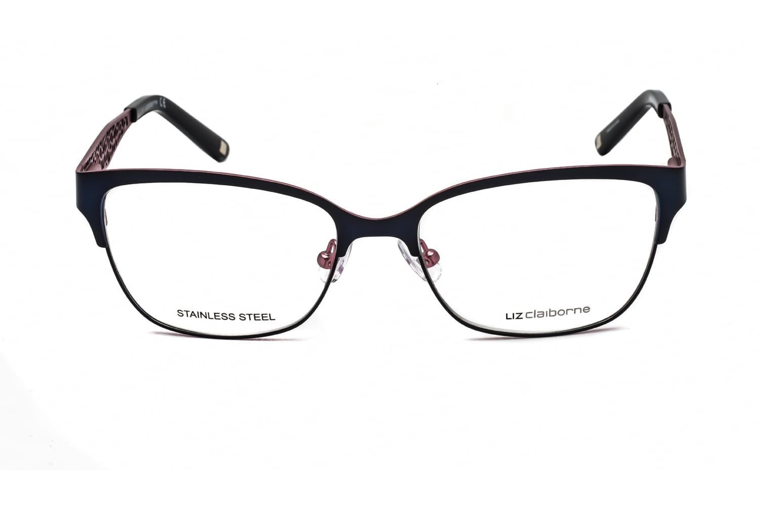 Liz Claiborne L 643 - Blue Pink, Metal, Rectangle frame