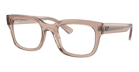 Ray-Ban RX7217 CHAD - Transparent Light Brown, Acetate, Rectangle frame