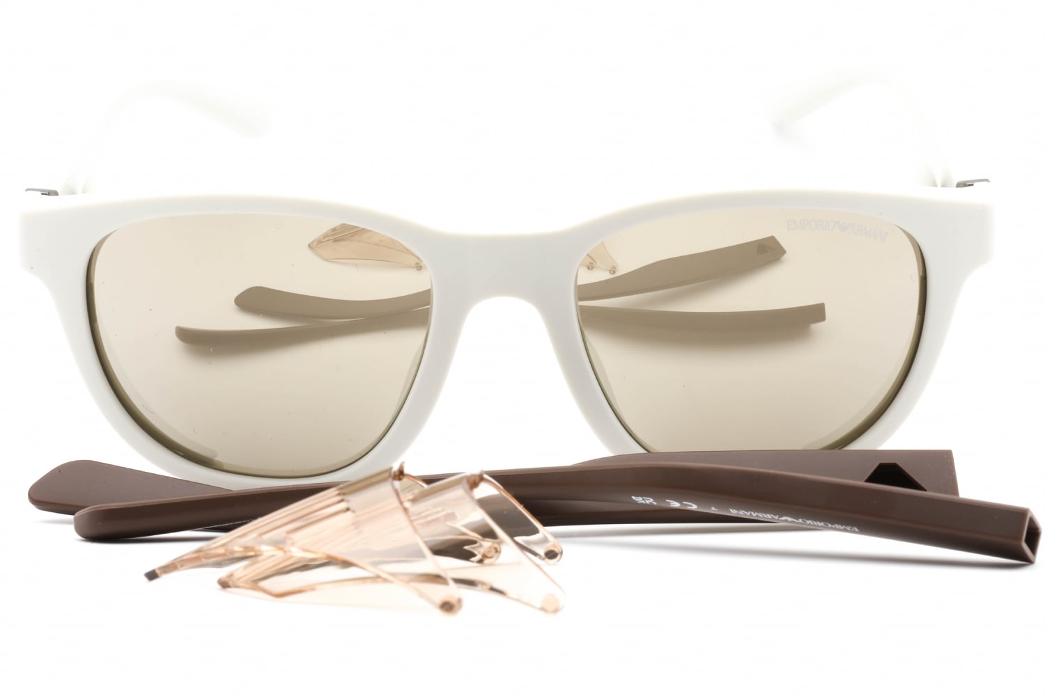 Emporio Armani 0EA4216U - Matte White, Plastic, Round frame