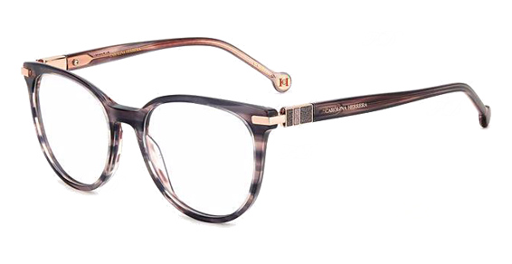 Carolina Herrera HER 0156 - Pink Horn, Acetate, Rectangle frame