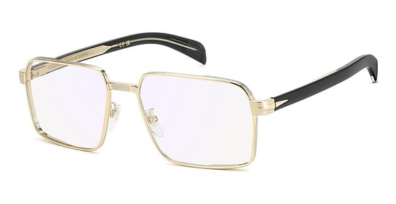 David Beckham DB 7166/US - Gold Black, Metal, Rectangle frame
