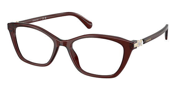 Swarovski SK2065F - Transparent Burgundy, Plastic, Oval frame