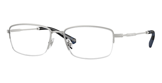 Brooks Brothers BB1117 - Matte Silver, Metal, Rectangle frame
