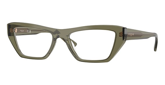 Vogue VO5701U - Transparent Olive Green, Plastic, Cat Eye frame