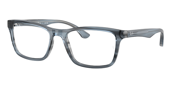 Ray-Ban RX5279F - Striped Blue, Acetate, Rectangle frame