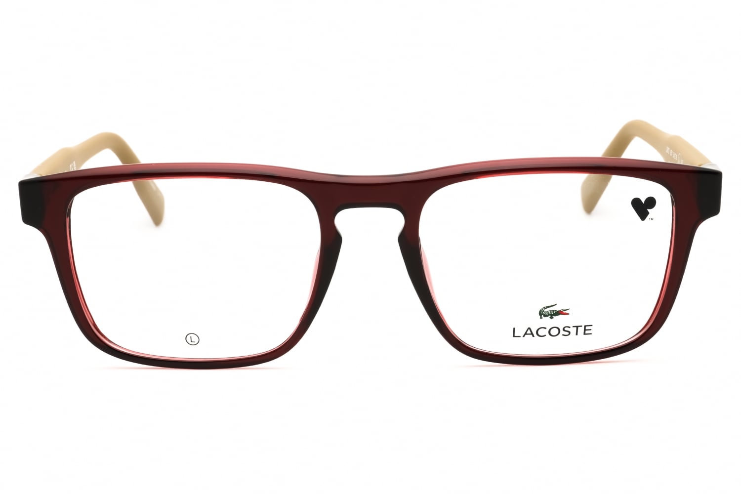 Lacoste L2972 - Transparent Burgundy, Acetate, Rectangle frame