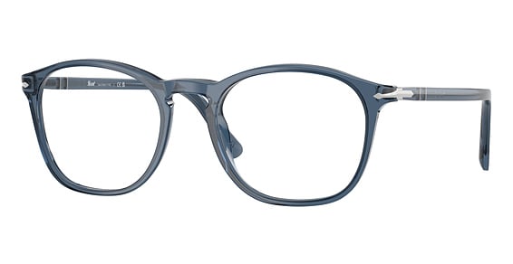 Persol PO3007VM - Transparent Denim Blue, Plastic, Round frame