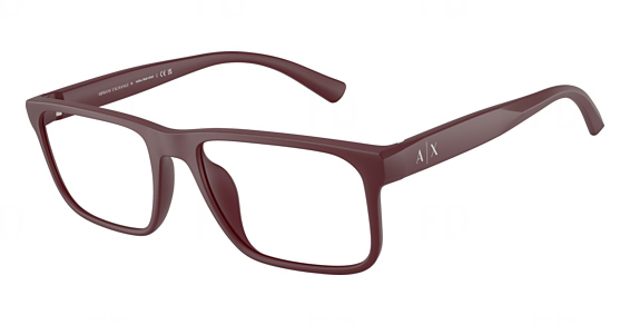 Armani Exchange AX3147U - Matte Burgundy, Acetate, Mixed Shapes frame