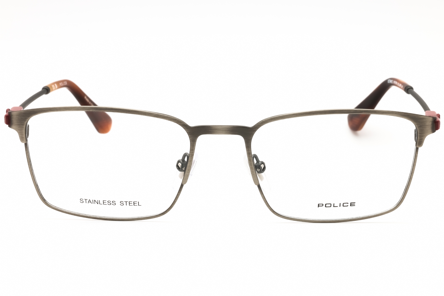 Police VPLF78N - Shiny Light RED, Metal, Rectangle frame